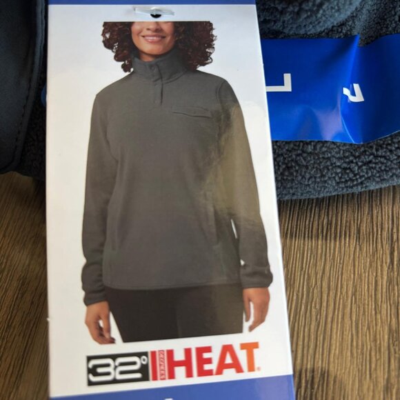 32 Degrees Heat Women's Snap Fleece Pullover, Multicolor & Sizes - Picture 3 of 16